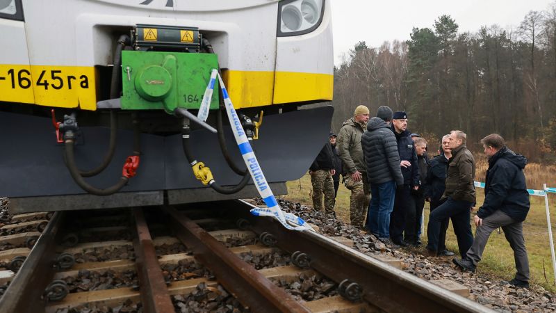  Polish train track that helped transport aid to Ukraine destroyed in ‘act of sabotage,’ prime minister says