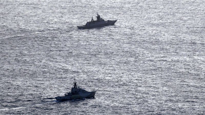  HMS Severn: British navy intercepts Russian corvette and tanker as Moscow steps up naval activity