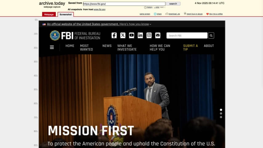  FBI goes after archiving website Archive.is