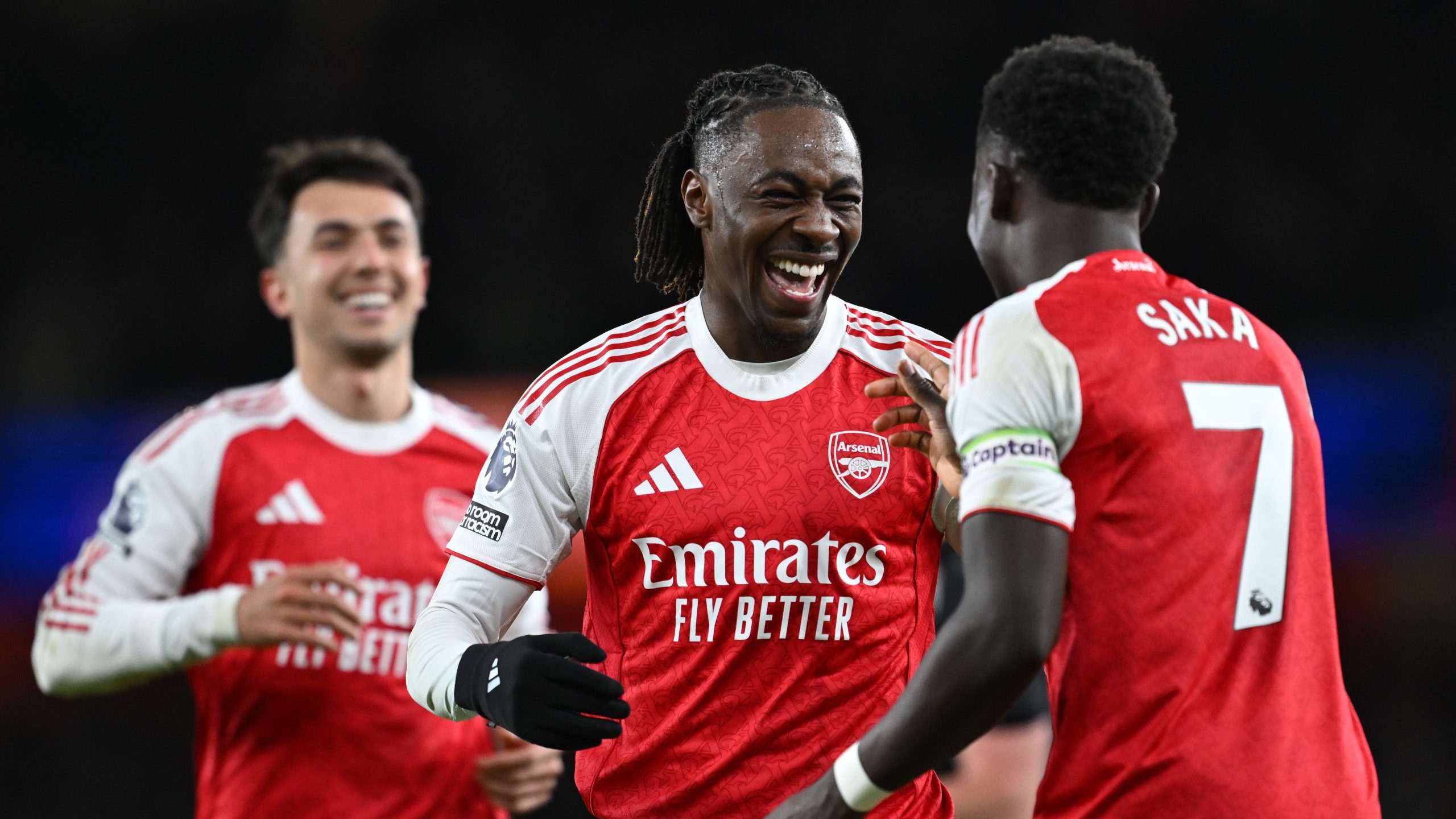  Eze hits hat-trick as Arsenal THRASH Spurs to go six points clear