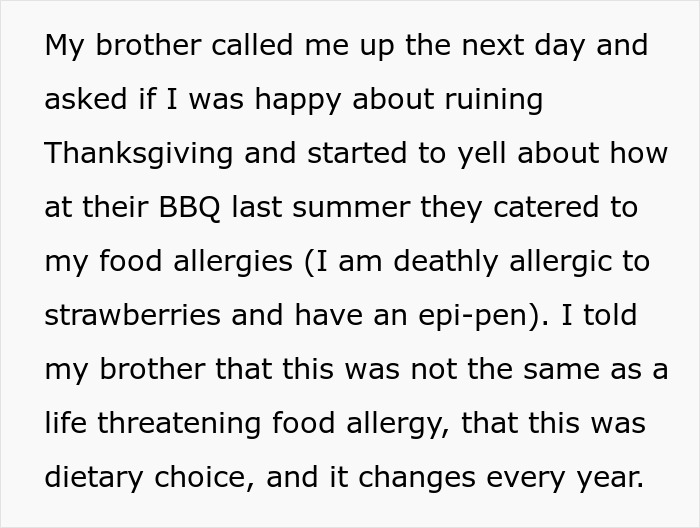 Woman Cancels Thanksgiving After 20 Years Of Hosting Because Of Sister-In-Law's Crazy Diet