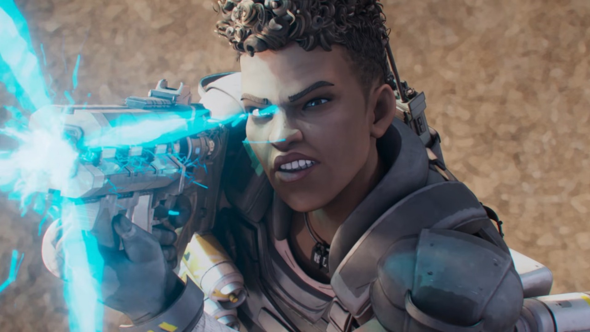 bangalore firing a gun in apex legends.