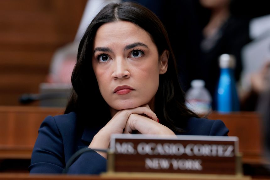 Rep. Alexandria Ocasio-Cortez attends House Committee on Energy and Commerce meeting on Capitol Hill on May 13, 2025.