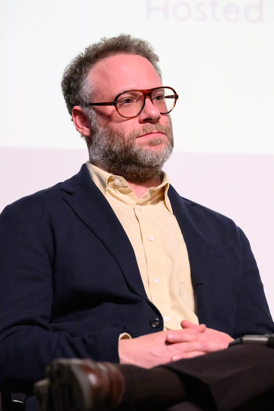 Seth seated at an event