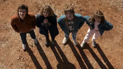 Netflix Four characters in Stranger Things