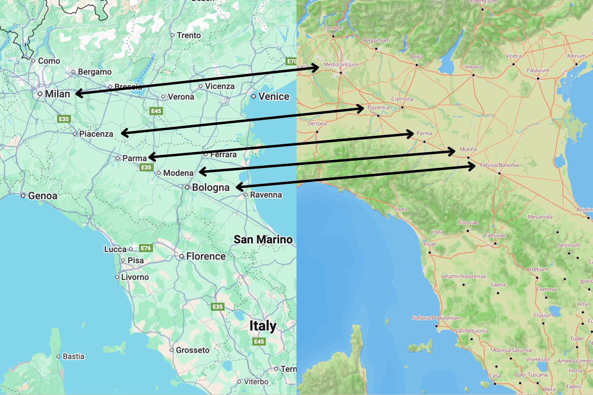 Comparison Of Roman Roads