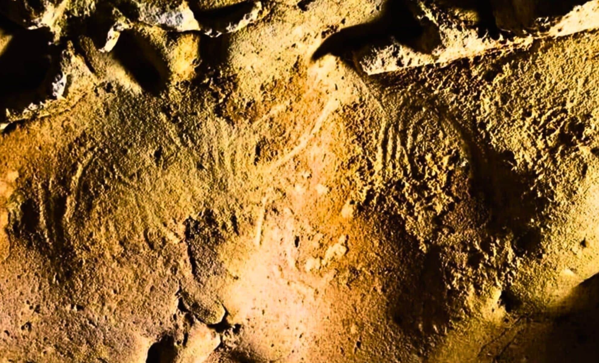 Examples Of Engravings Discovered In The Roche Cotard Cave (indre Et Loire France)