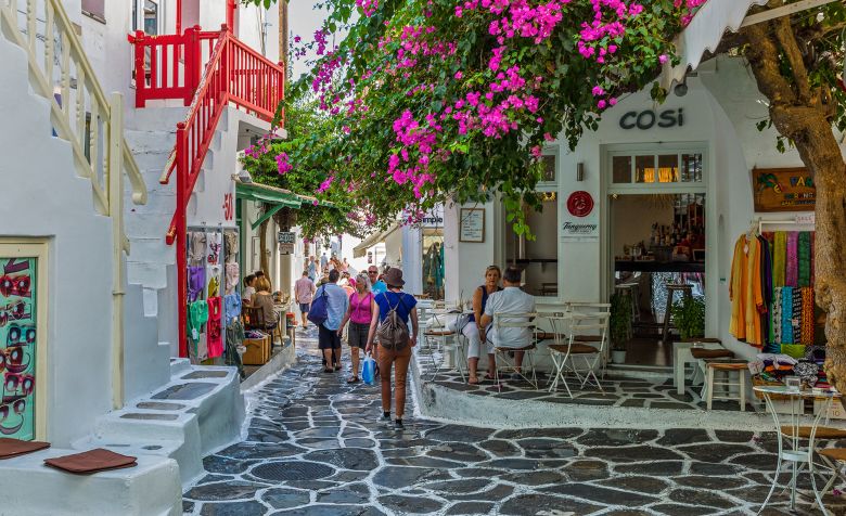 Mykonos is Greece usually expects tourist numbers to tail off in the fall.