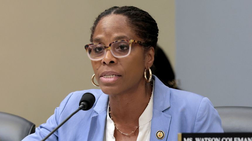 Rep. Stacey Plaskett speaks during a mark up meeting with the House Budget Committee on Capitol Hill on May 16, in Washington, DC.
