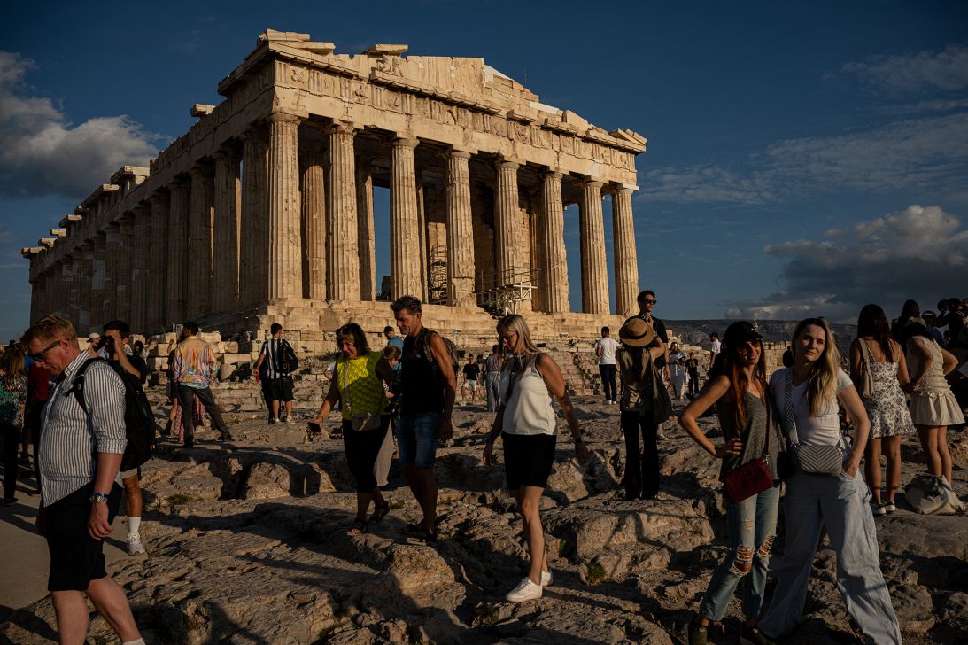 Tourists were still lining up to visit the Acropolis well into the fall this year.