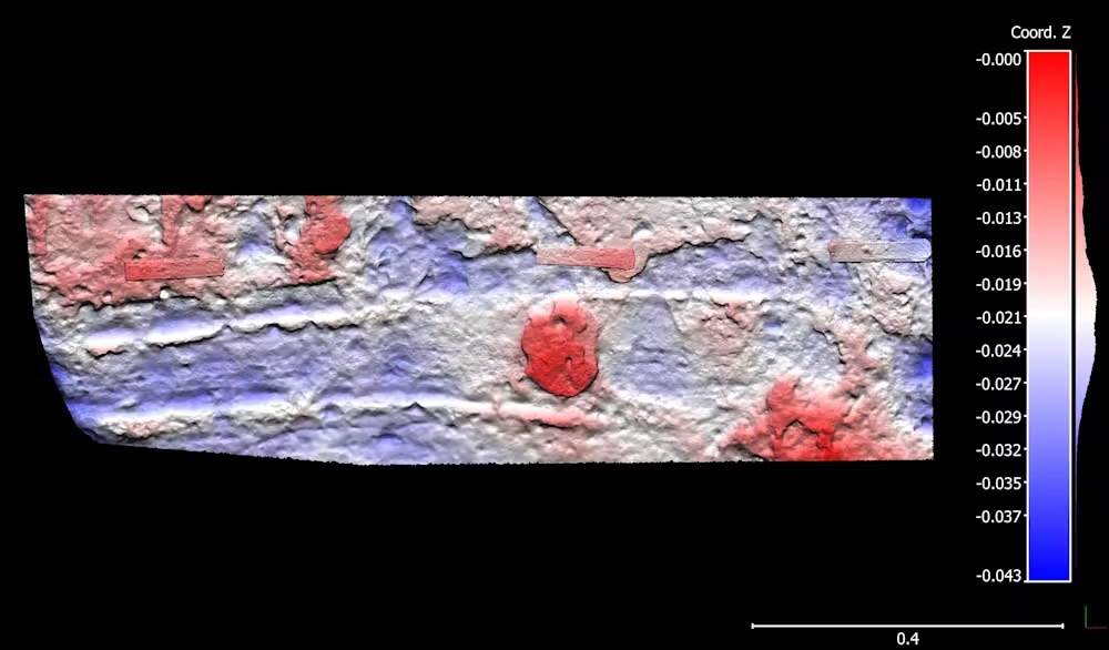 a 3D diagram showing the fossil
