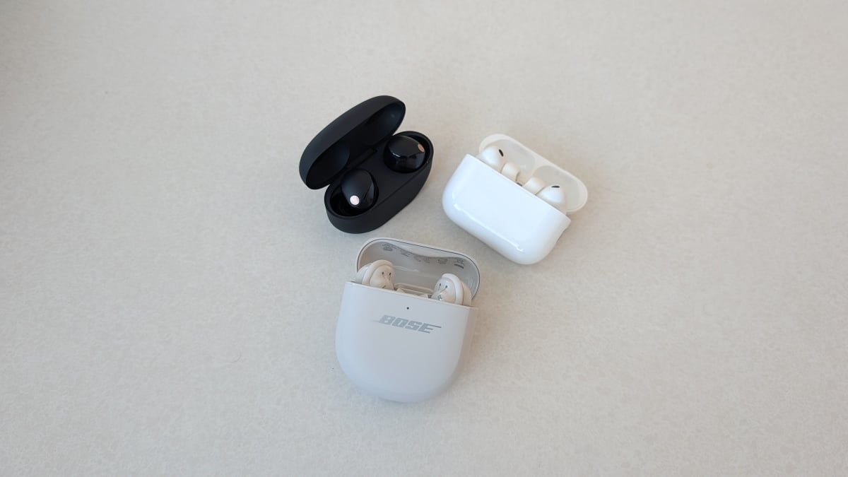  Bose QC Ultra Earbuds (Gen 2) vs. AirPods Pro 3 and Sony WF-1000xM5 earbuds