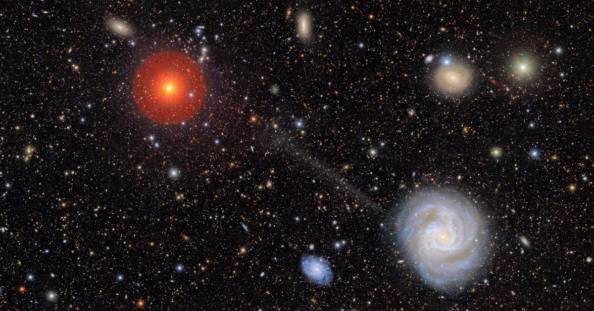  Astounding stream of stars caught escaping from nearby galaxy