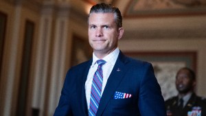 Defense Secretary Pete Hegseth arrives for a briefing in the U.S. Capitol with Congressional leaders and Secretary of State Marco Rubio on military strikes against alleged drug trafficking boats in the Caribbean, on Wednesday, November 5, 2025