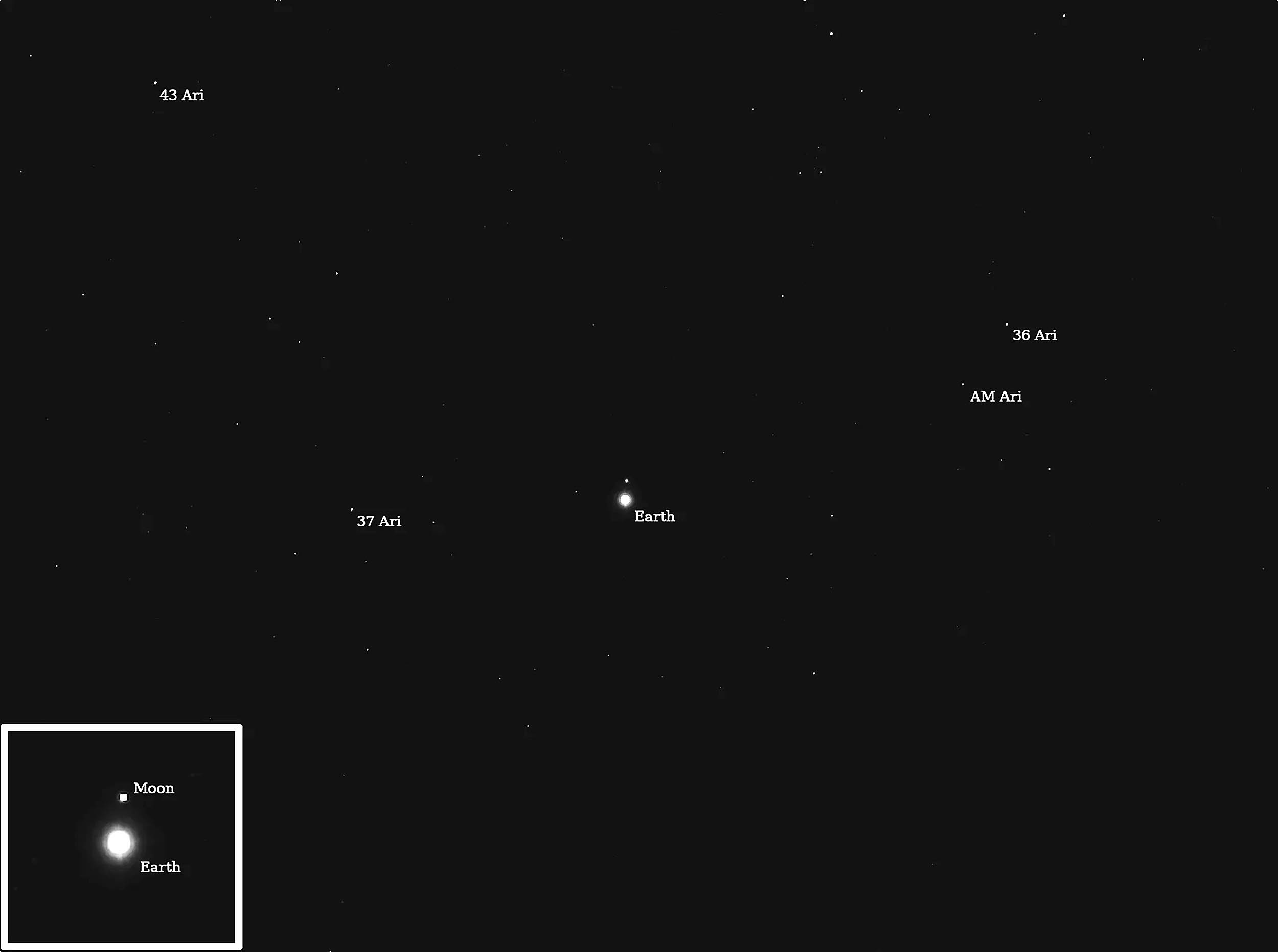 Psyche probe photographed Earth from a 180 million miles away