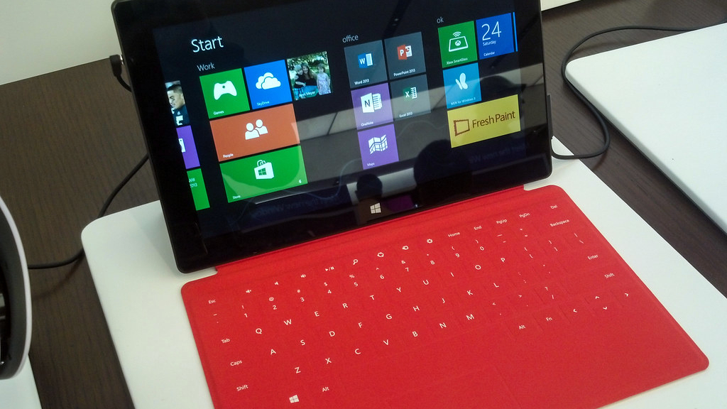 Surface RT on a desk running Windows RT