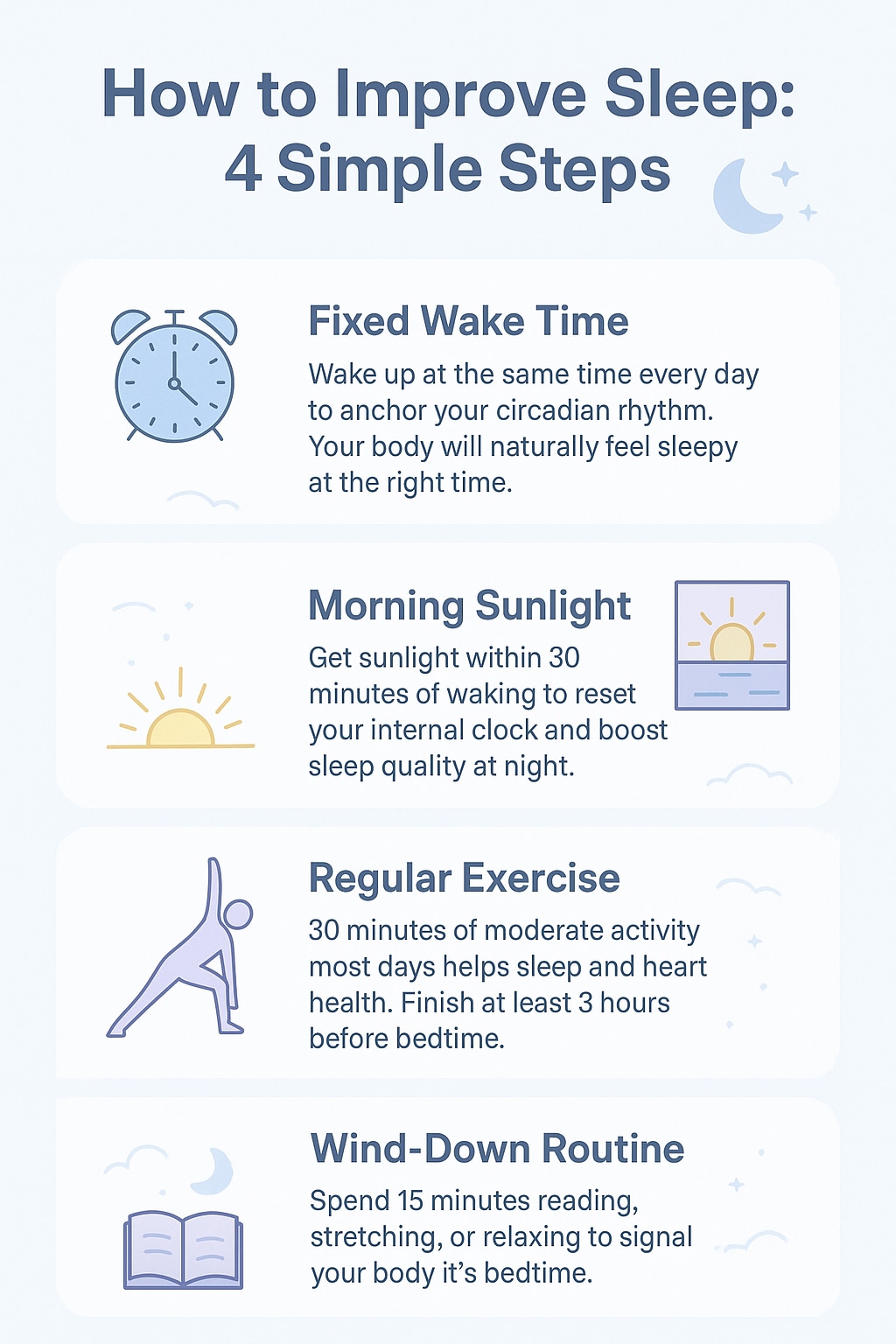 Follow these habits to improve your sleep quality. (Picture credit: Made with Chat GPT ) Follow these habits to improve your sleep quality. (Picture credit: Made with Chat GPT )