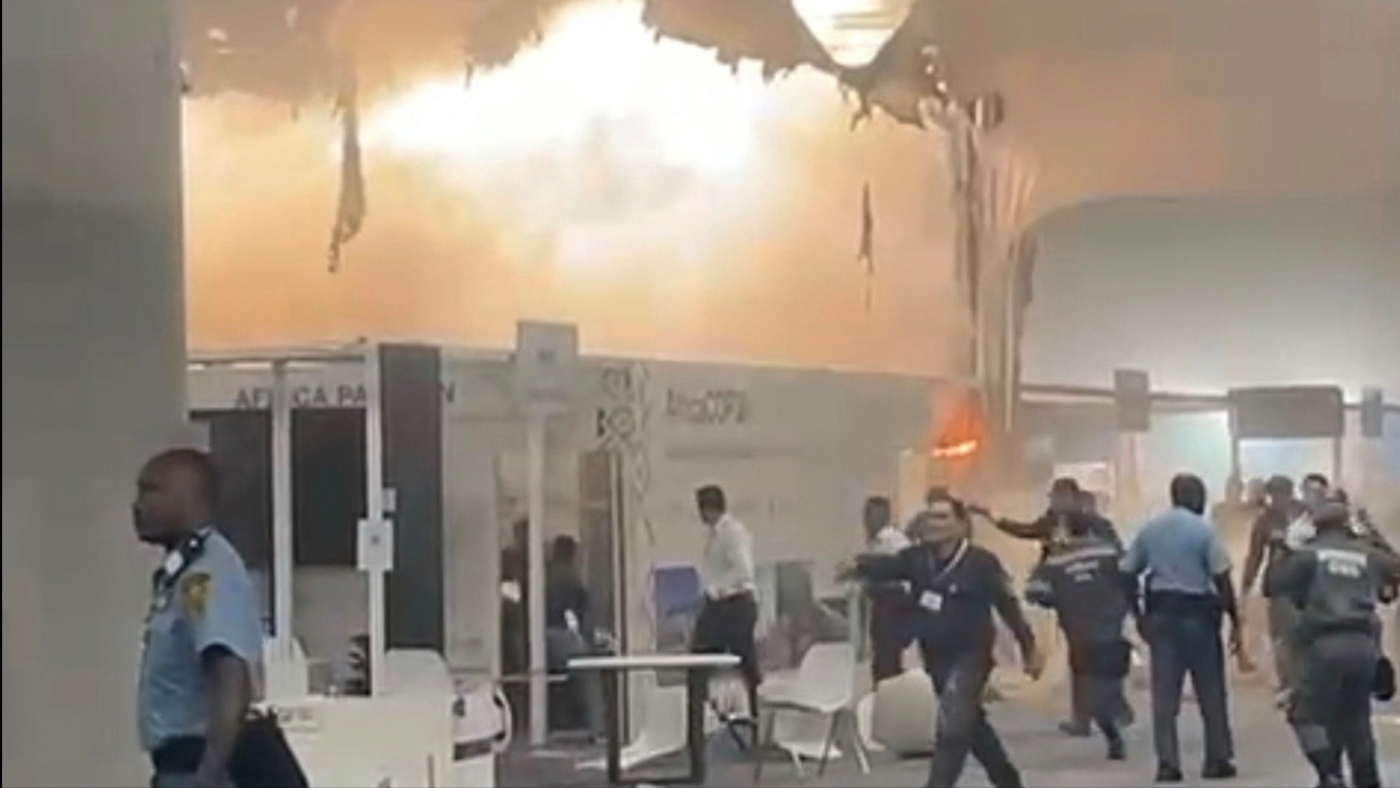  Fire prompts evacuations at COP30 climate talks in Brazil : NPR