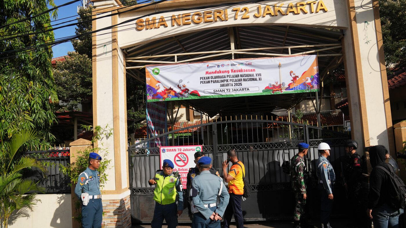  Dozens injured in mosque blast in Indonesia high school : NPR
