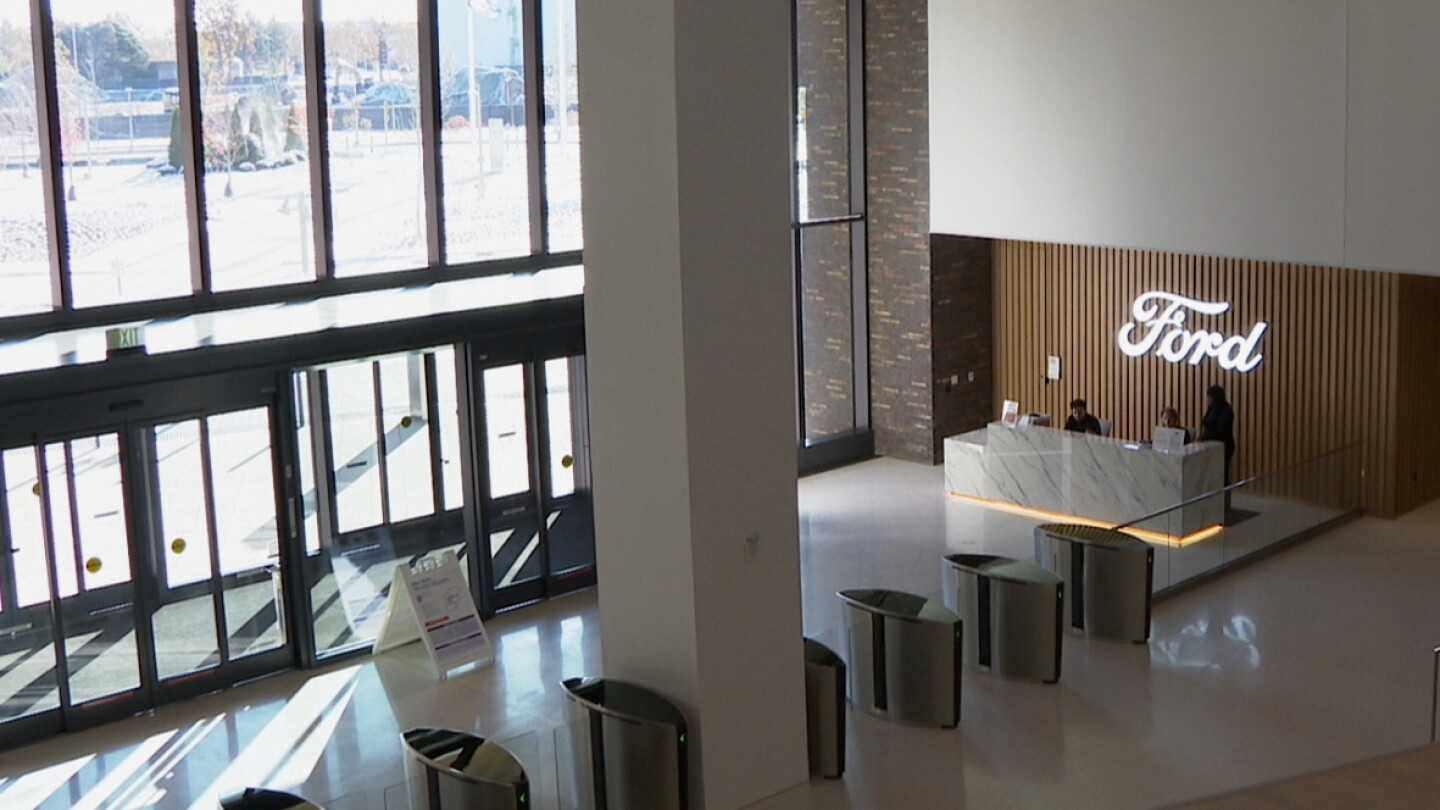  Ford Motor shows off its high-tech new home in Dearborn, Michigan