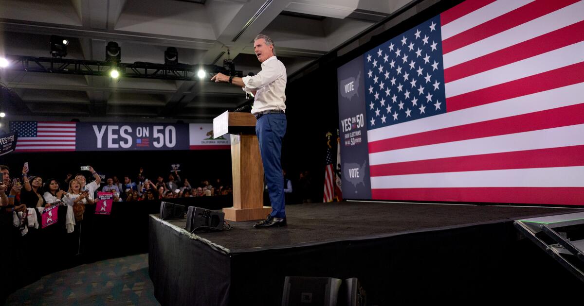  Newsom, prominent Democrats rally voters before special election about redrawing congressional districts