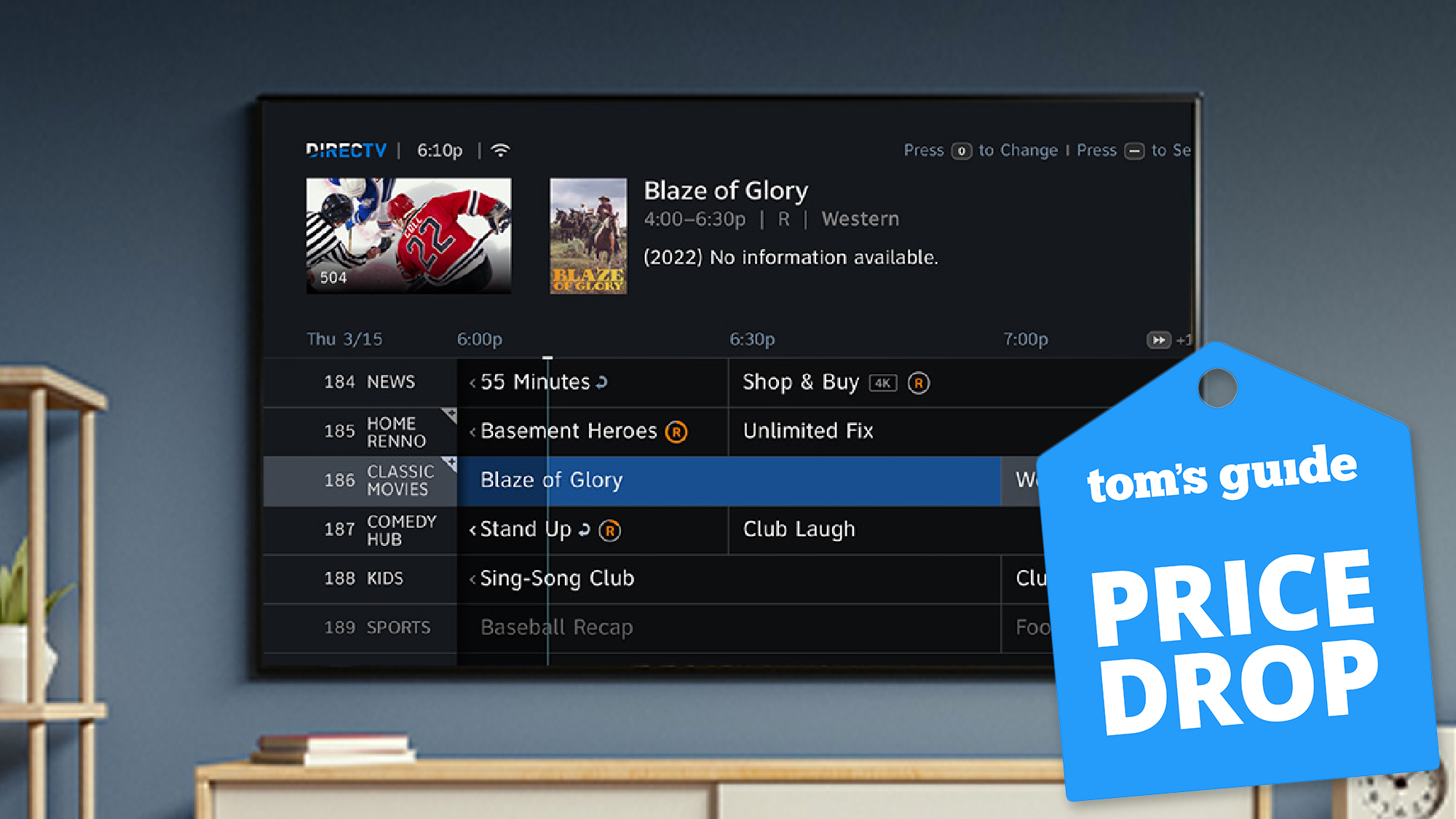 DirecTV on with price drop tag