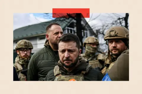 AFP via Getty Images Ukainian President Volodymyr Zelensky 