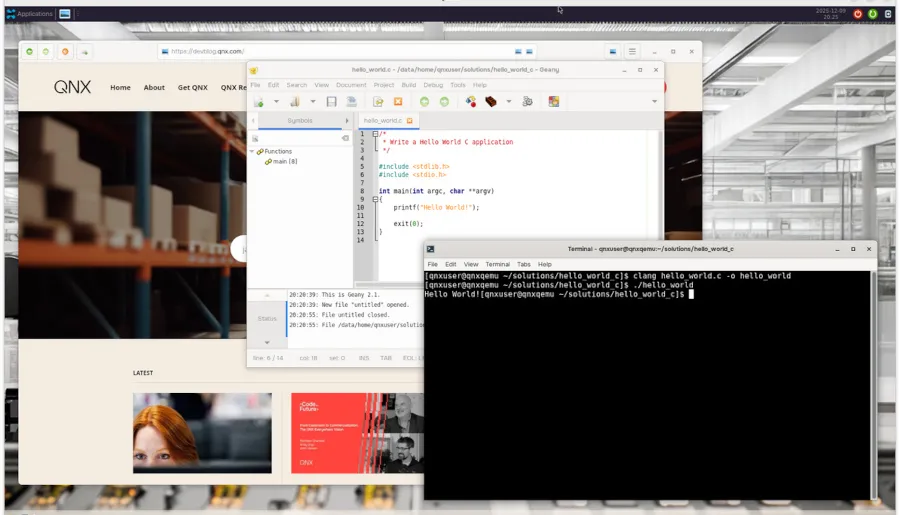  QNX Self-Hosted Developer Desktop Brings QNX 8.0 To A Wayland + Xfce Desktop