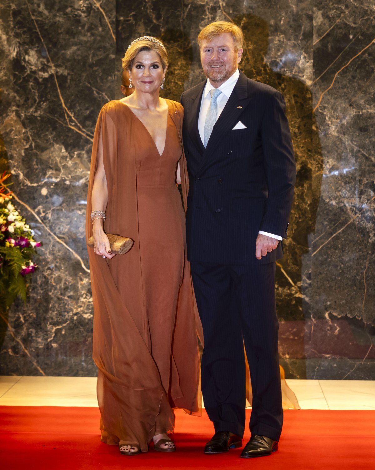 The King and Queen of the Netherlands attend a state banquet in Paramaribo during their state visit to Suriname on December 1, 2025 (REMKO DE WAAL/ANP/Alamy)