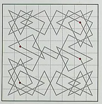 Donald Knuth Christmas lecture 2025 (via Stanford Online YouTube channel) — screenshot — Knight's Tour with just four obtuse angles