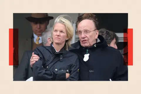 WireImage Rupert Murdoch (R) and daughter Elisabeth Murdoch attend the Cheltenham Festival 
