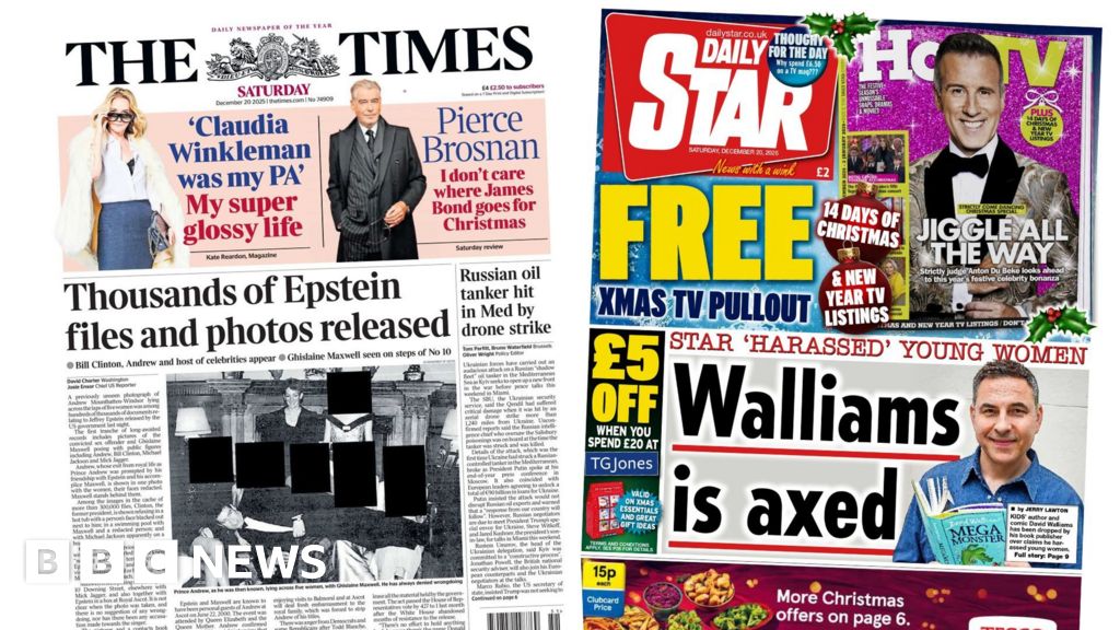  ‘Epstein files and photos released’ and ‘Walliams is axed’