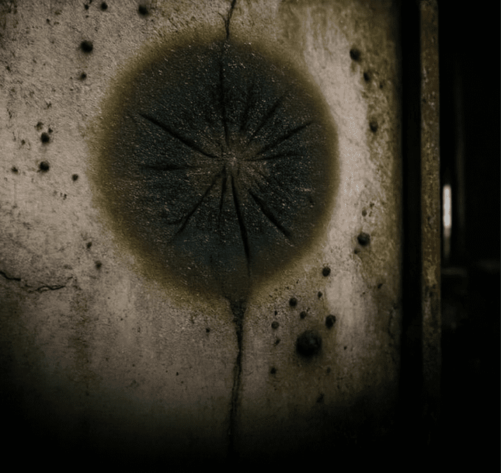 Black fungal colony growing on a contaminated wall inside the Chernobyl Exclusion Zone. (Photo: Open source)