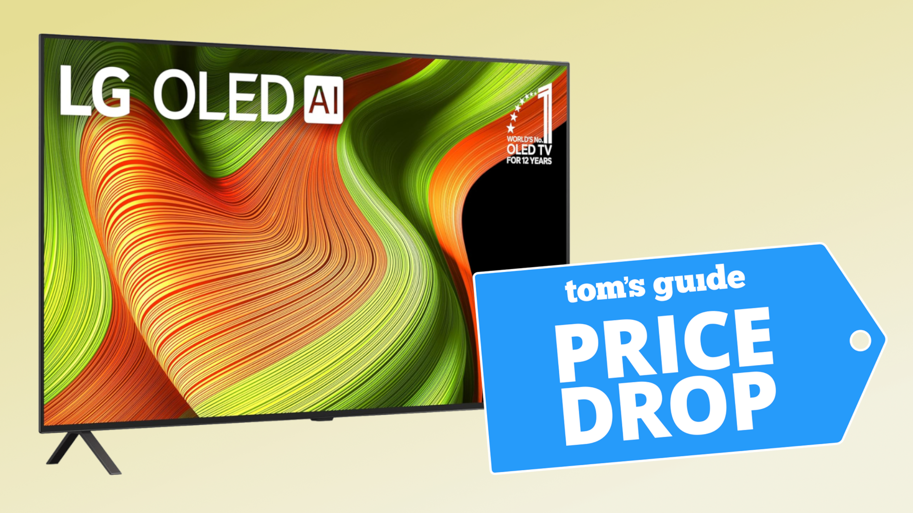 The LG B5 OLED next to a badge that reads: "Tom's Guide Price Drop"