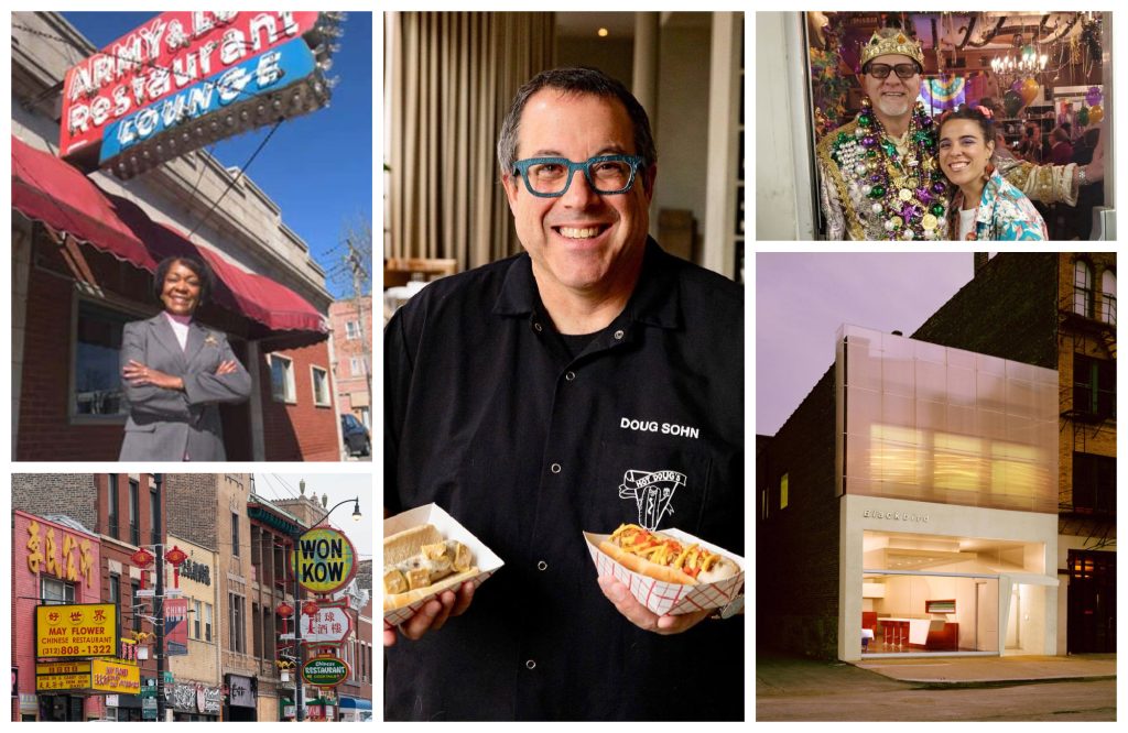 Gone but not forgotten Chicago restaurants: Soul food restaurant Army & Lou's in Grand Crossing (with previous co-owner Dolores Reynolds); Won Kow in Chinatown; Hot Doug's, from Doug Sohn; chef Jimmy Bannos' New Orleans-inspired Heaven on Seven; and Blackbird in the West Loop.