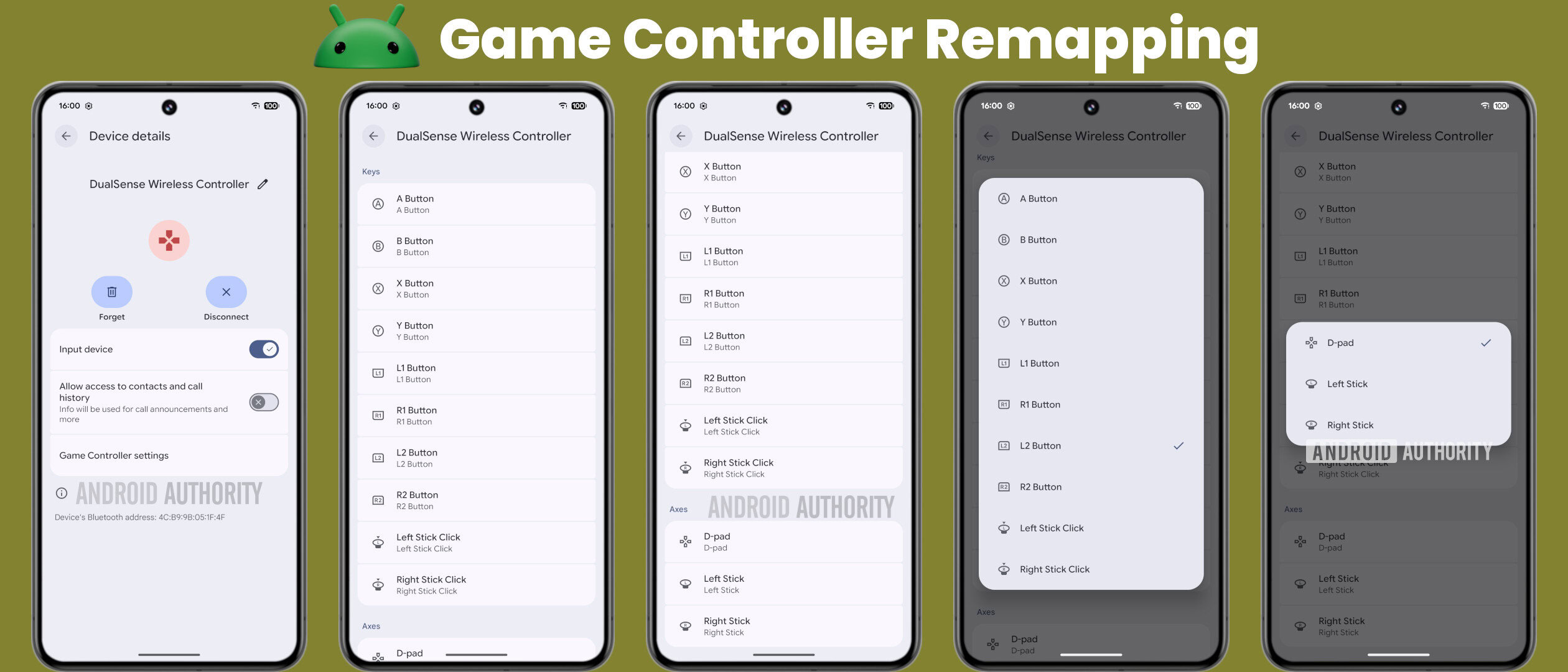 Game Controller Remapping settings in Android Game Controller Remapping settings in Android