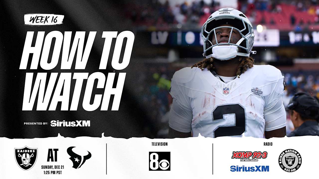  How to watch, listen to and livestream Raiders at Texans – Raiders.com