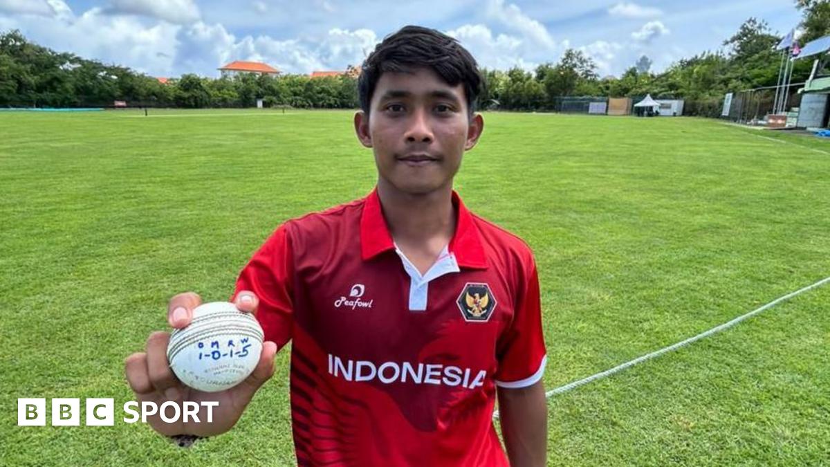  Indonesia’s Gede Priandana takes five wickets in over in T20 against Cambodia