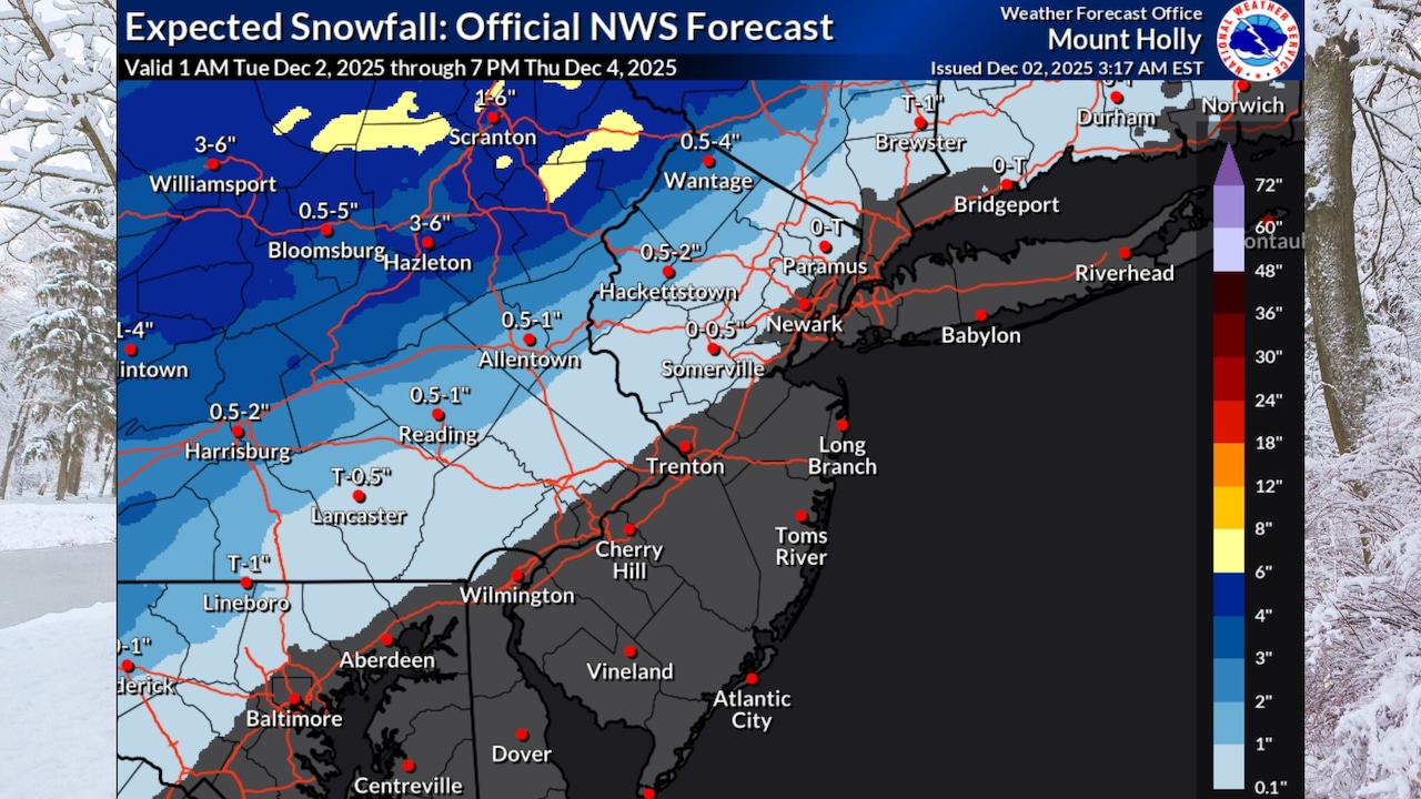  N.J. weather: Messy mix of snow, ice, rain expected today. Updates on forecast maps, timing.