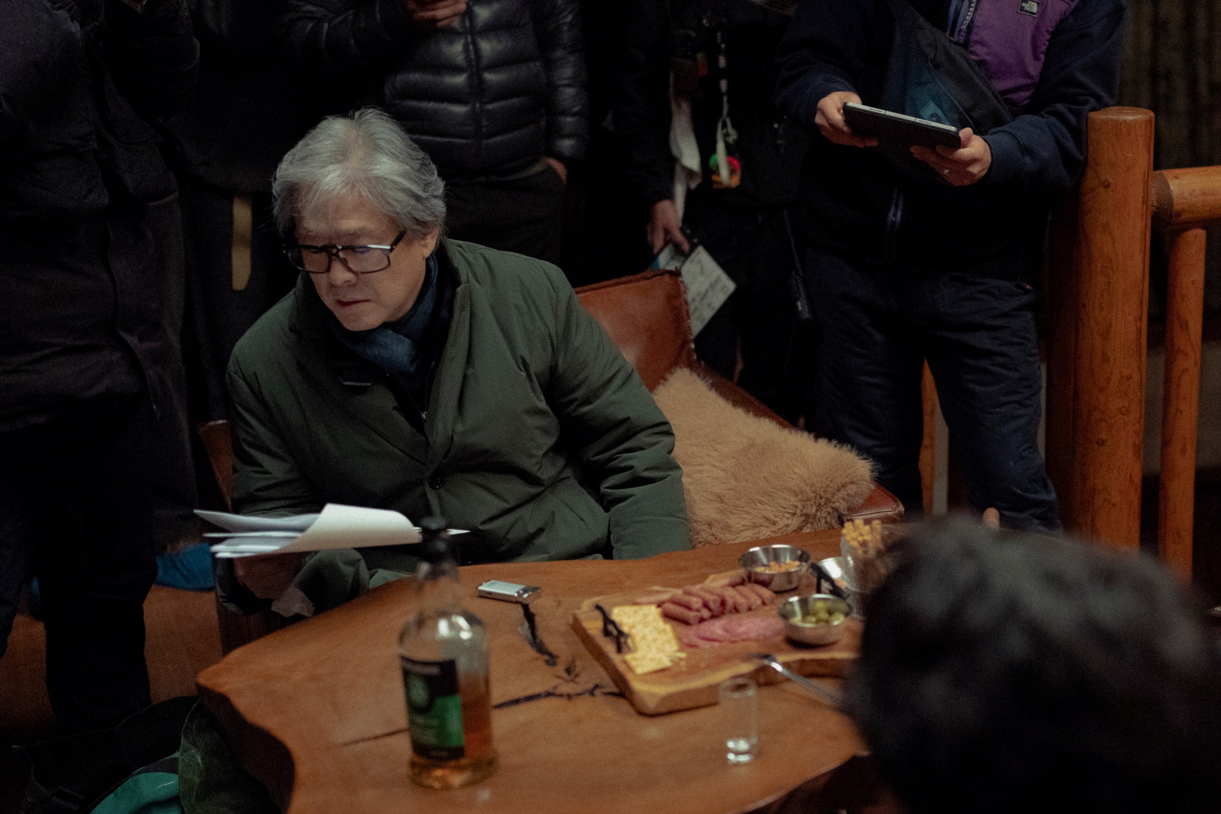 A photo of director Park Chan-wook on set