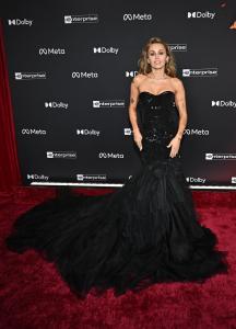 Miley Cyrus at the “Avatar: Fire and Ash” World Premiere held at the Dolby Theatre on December 01, 2025 in Los Angeles, California.