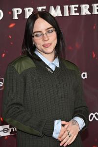 Billie Eilish at the “Avatar: Fire and Ash” World Premiere held at the Dolby Theatre on December 01, 2025 in Los Angeles, California.