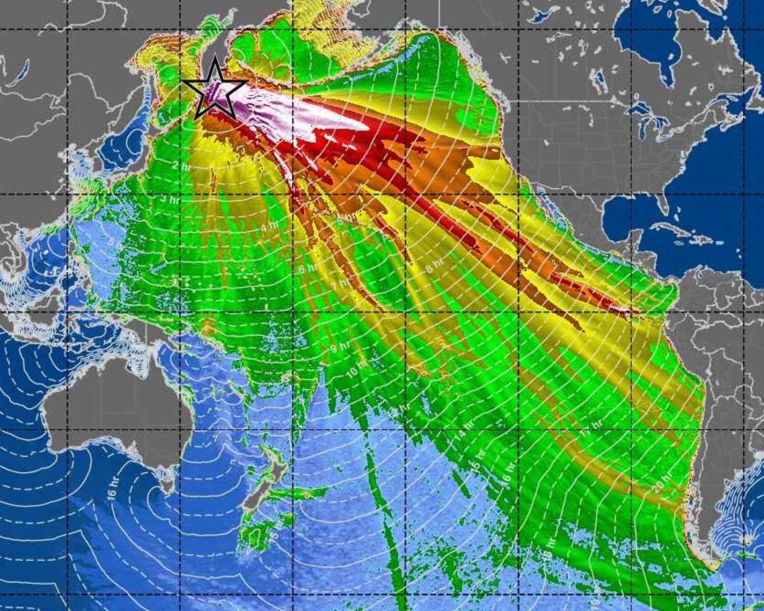  Satellite captures unprecedented detail of a massive Pacific tsunami