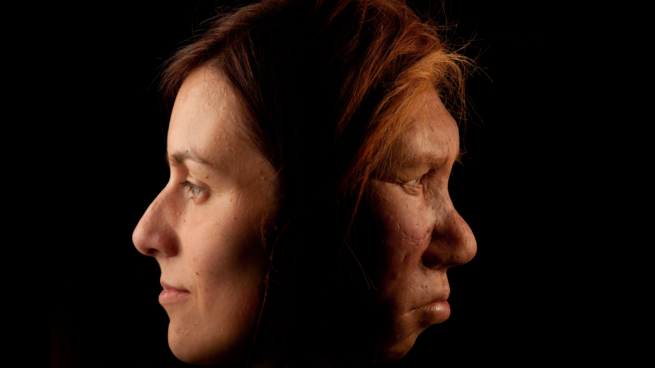 a human woman and a Neanderthal woman