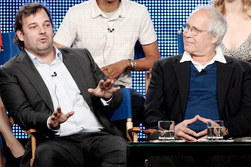  Frederick M. Brown/Getty  Dan Harmon and Chevy Chase in 2009