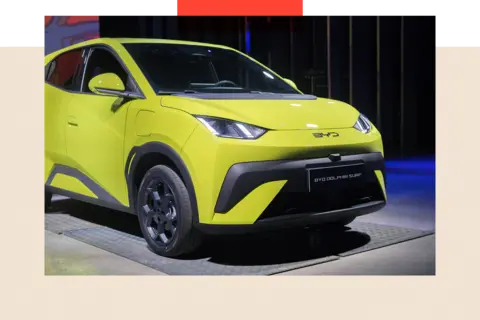 Bloomberg via Getty Images The BYD's Dolphin Surf electric vehicle 
