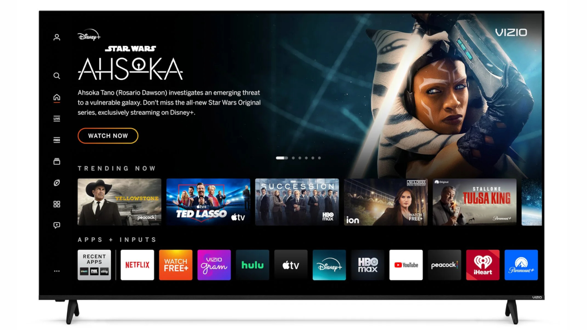 The V4K50S-08 displaying the SmartCast home screen