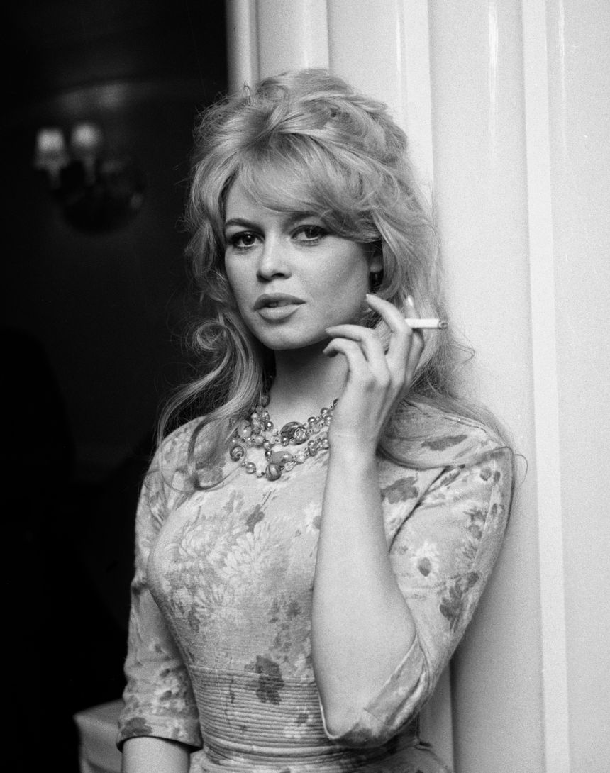 Actor Brigitte Bardot in London, April 1959.