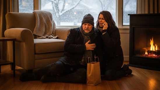 Winter heightens heart attack risks due to respiratory infections and unhealthy habits.(Image generated via Google Gemini) Winter heightens heart attack risks due to respiratory infections and unhealthy habits.(Image generated via Google Gemini)