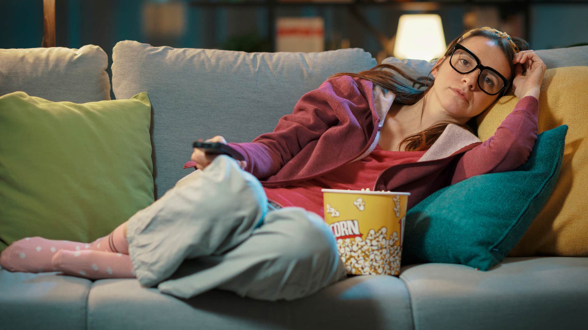 woman engaging in destructive behaviors being unproductive